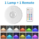 RGB Ambient Light Remote Control Rechargeable Wireless Lamp Night Light Dimmable Timing Function Cabinet Shelf Kitchen Lights - flohmarkt-deutschland.shop