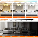 RGB Smart Deckenleuchte, 36W LED Deckenlampe RGB Bluetooth Lautsprecher Fernbedienung APP-Steuerung 220V Wohnzimmer - flohmarkt-deutschland.shop