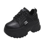Rimocy White Black Chunky Sneakers Women Spring Autumn Thick Bottom Dad Shoes Woman Fashion PU Leather Platform Sneakers Ladies - flohmarkt-deutschland.shop