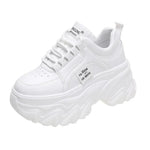 Rimocy White Black Chunky Sneakers Women Spring Autumn Thick Bottom Dad Shoes Woman Fashion PU Leather Platform Sneakers Ladies - flohmarkt-deutschland.shop