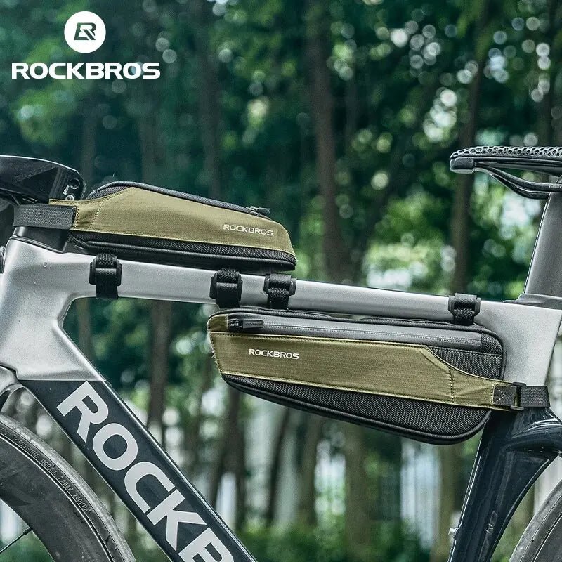 ROCKBROS Bicycle Bag Portable Cycling Top Bottom Tube Bag MTB Road Phone Tool Bag Reflective Ultralight Bicycle Pannier Pocket - flohmarkt-deutschland.shop