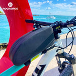 ROCKBROS Bicycle Bag Waterproof Cycling Top Front Tube Frame Bag Large Capacity MTB Road Bicycle Pannier Black Bike Accessories - flohmarkt-deutschland.shop