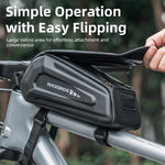 ROCKBROS Bike Bag 1.7L Phone Bag Waterproof Front Frame Cycling Bag Touch Screen Case Holder Hard Shell Bike Bag Mtb Accessories - flohmarkt-deutschland.shop