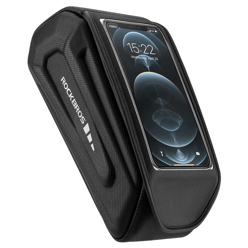 ROCKBROS Bike Bag 1.7L Phone Bag Waterproof Front Frame Cycling Bag Touch Screen Case Holder Hard Shell Bike Bag Mtb Accessories - flohmarkt-deutschland.shop