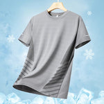 Running T-shirt Men Summer Ice Silk Thin Top Reflective Printing Quick Dry Short Sleeve Breathable Fitness Sports T-shirt 5XL - flohmarkt-deutschland.shop