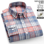 S-6XL Oxford-Hemden für Herren, langärmelig, reine Baumwolle, einfarbig, gestreift, Freizeit, bestickt, Pferd, Streetwear, Business, einfarbig, Büro, 6XL - flohmarkt-deutschland.shop