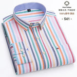 S-6XL Oxford-Hemden für Herren, langärmelig, reine Baumwolle, einfarbig, gestreift, Freizeit, bestickt, Pferd, Streetwear, Business, einfarbig, Büro, 6XL - flohmarkt-deutschland.shop