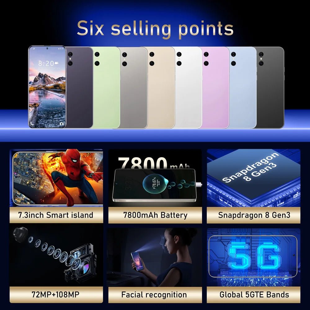 S26 Ultra Smartphone – 7,3" HD, 5G, 48MP, 7800mAh, 2TB, Android 14 - flohmarkt-deutschland.shop