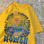 Salzwasser Blütenblätter Hawaii T-shirts Männer Frauen Casual Schweiß T Shirts Casual Baumwolle T Kleidung Hip Hop Oversize Tops Paar - flohmarkt-deutschland.shop