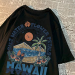 Salzwasser Blütenblätter Hawaii T-shirts Männer Frauen Casual Schweiß T Shirts Casual Baumwolle T Kleidung Hip Hop Oversize Tops Paar - flohmarkt-deutschland.shop