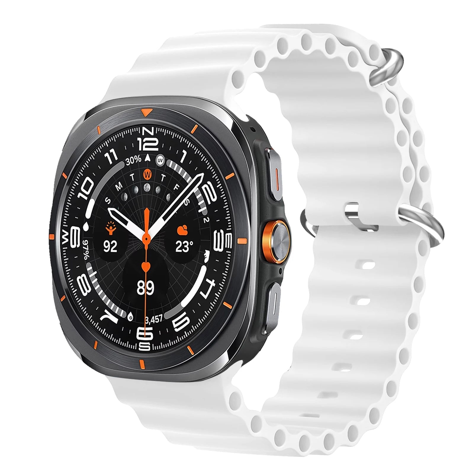 Samsung Galaxy Watch 7 Ultra 47 mm Sport Silikonarmband Correa Gürtel für Samsung Galaxy Watch Ultra Armband 47 mm - flohmarkt-deutschland.shop