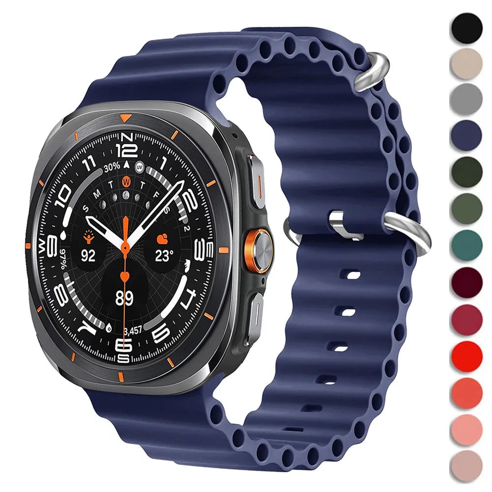 Samsung Galaxy Watch 7 Ultra 47 mm Sport Silikonarmband Correa Gürtel für Samsung Galaxy Watch Ultra Armband 47 mm - flohmarkt-deutschland.shop