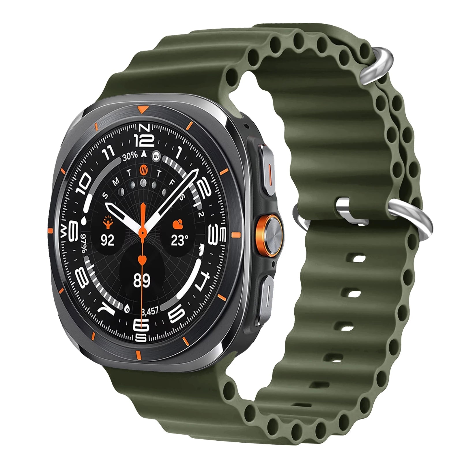Samsung Galaxy Watch 7 Ultra 47 mm Sport Silikonarmband Correa Gürtel für Samsung Galaxy Watch Ultra Armband 47 mm - flohmarkt-deutschland.shop