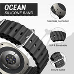 Samsung Galaxy Watch 7 Ultra 47 mm Sport Silikonarmband Correa Gürtel für Samsung Galaxy Watch Ultra Armband 47 mm - flohmarkt-deutschland.shop
