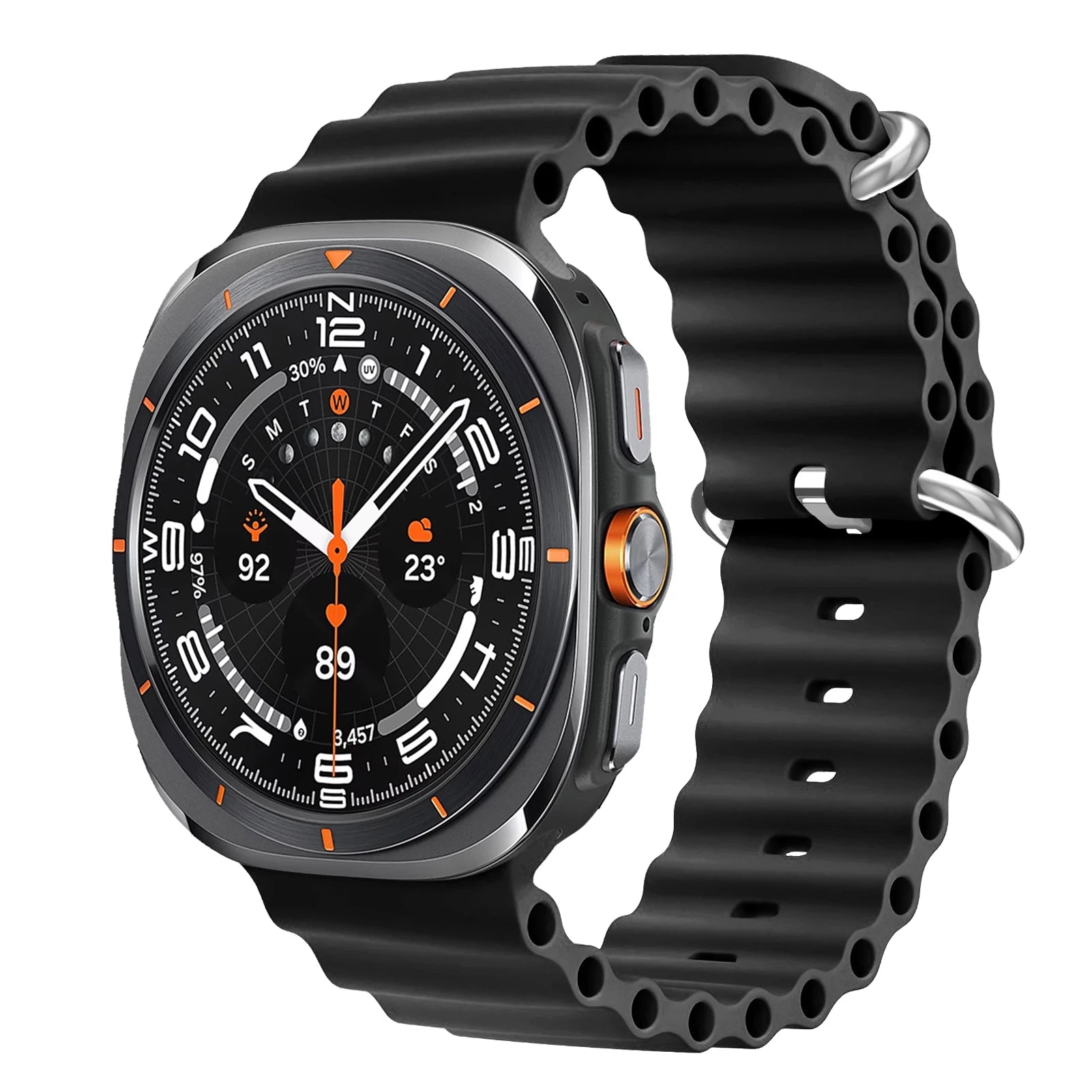 Samsung Galaxy Watch 7 Ultra 47 mm Sport Silikonarmband Correa Gürtel für Samsung Galaxy Watch Ultra Armband 47 mm - flohmarkt-deutschland.shop