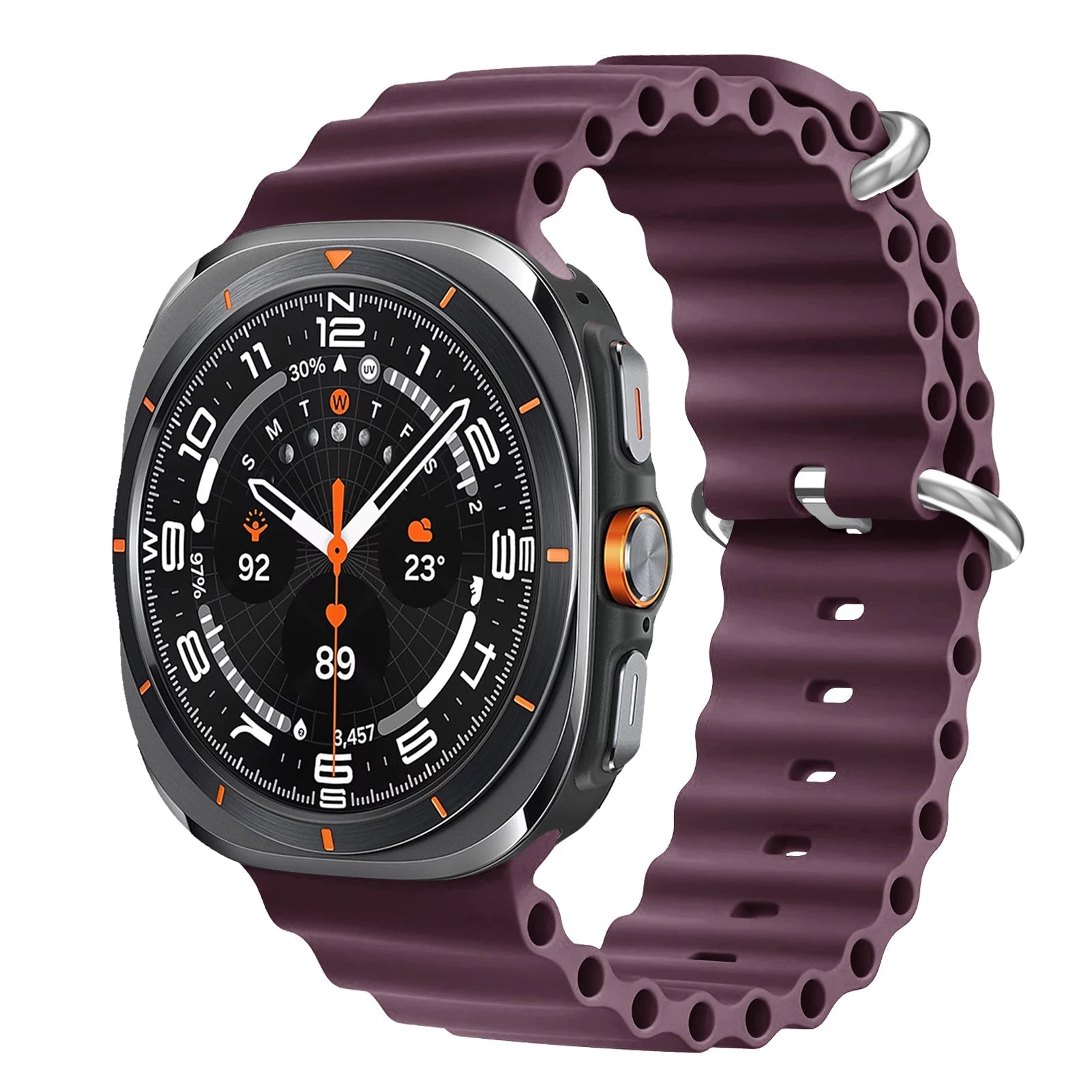 Samsung Galaxy Watch 7 Ultra 47 mm Sport Silikonarmband Correa Gürtel für Samsung Galaxy Watch Ultra Armband 47 mm - flohmarkt-deutschland.shop