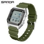 SANDA 6307, modische Digitaluhren für Herren, multifunktional, leuchtender Chronograph, Kalender, Outdoor-Sport, wasserdichte elektronische Uhr - flohmarkt-deutschland.shop