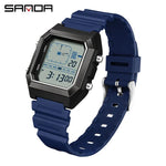 SANDA 6307, modische Digitaluhren für Herren, multifunktional, leuchtender Chronograph, Kalender, Outdoor-Sport, wasserdichte elektronische Uhr - flohmarkt-deutschland.shop