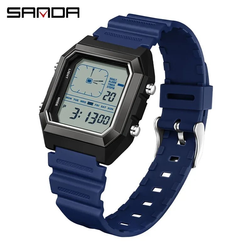 SANDA 6307, modische Digitaluhren für Herren, multifunktional, leuchtender Chronograph, Kalender, Outdoor-Sport, wasserdichte elektronische Uhr - flohmarkt-deutschland.shop