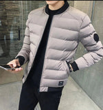 Schmal geschnittene Herren-Baumwolljacke für den Winter mit Stehkragen - flohmarkt-deutschland.shop