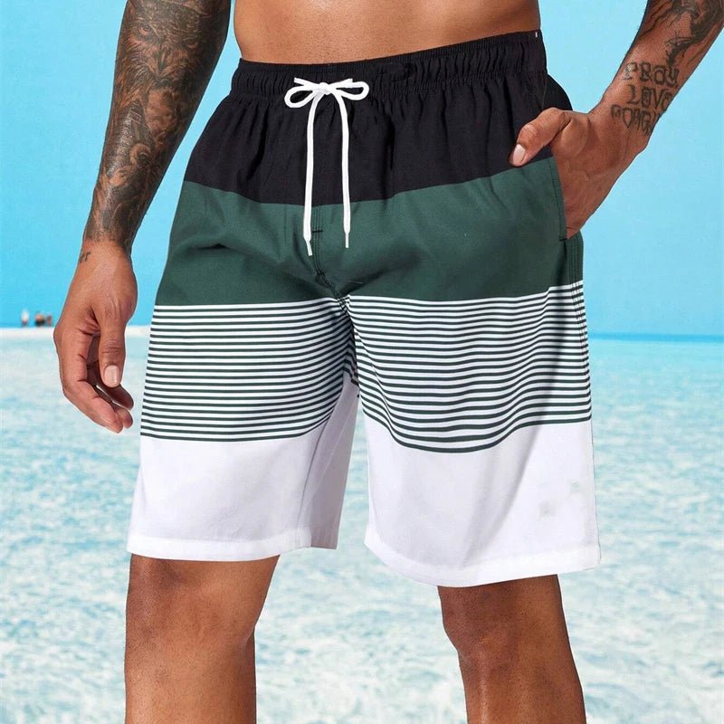 Sea Beach Casual Classic Stripe Beach Shorts For Men Loose Breathable Quick Dry Sport Board Short Summer Fashion New Short Pant - flohmarkt-deutschland.shop