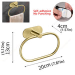 Selbstklebendes Badezimmerzubehör, Handtuchhalter, Toilettenpapierspender, Halter, Wandgarderobenhaken, Handtuchhalter, Ringrollenaufhänger-Set, Küchenserviettenhalter aus Edelstahl - flohmarkt-deutschland.shop