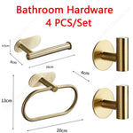 Selbstklebendes Badezimmerzubehör, Handtuchhalter, Toilettenpapierspender, Halter, Wandgarderobenhaken, Handtuchhalter, Ringrollenaufhänger-Set, Küchenserviettenhalter aus Edelstahl - flohmarkt-deutschland.shop