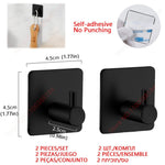 Selbstklebendes Badezimmerzubehör, Handtuchhalter, Toilettenpapierspender, Halter, Wandgarderobenhaken, Handtuchhalter, Ringrollenaufhänger-Set, Küchenserviettenhalter aus Edelstahl - flohmarkt-deutschland.shop