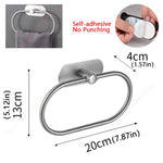 Selbstklebendes Badezimmerzubehör, Handtuchhalter, Toilettenpapierspender, Halter, Wandgarderobenhaken, Handtuchhalter, Ringrollenaufhänger-Set, Küchenserviettenhalter aus Edelstahl - flohmarkt-deutschland.shop