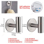 Selbstklebendes Badezimmerzubehör, Handtuchhalter, Toilettenpapierspender, Halter, Wandgarderobenhaken, Handtuchhalter, Ringrollenaufhänger-Set, Küchenserviettenhalter aus Edelstahl - flohmarkt-deutschland.shop