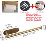 Selbstklebendes Badezimmerzubehör, Handtuchhalter, Toilettenpapierspender, Halter, Wandgarderobenhaken, Handtuchhalter, Ringrollenaufhänger-Set, Küchenserviettenhalter aus Edelstahl - flohmarkt-deutschland.shop