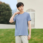Semir Summer Cotton T Shirts Men 2025 Simple O Neck Stretch Solid New Tops Clothing Casual Tshirt Man Streetwear Cool Tee Shirts - flohmarkt-deutschland.shop