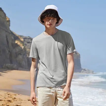 Semir Summer Cotton T Shirts Men 2025 Simple O Neck Stretch Solid New Tops Clothing Casual Tshirt Man Streetwear Cool Tee Shirts - flohmarkt-deutschland.shop