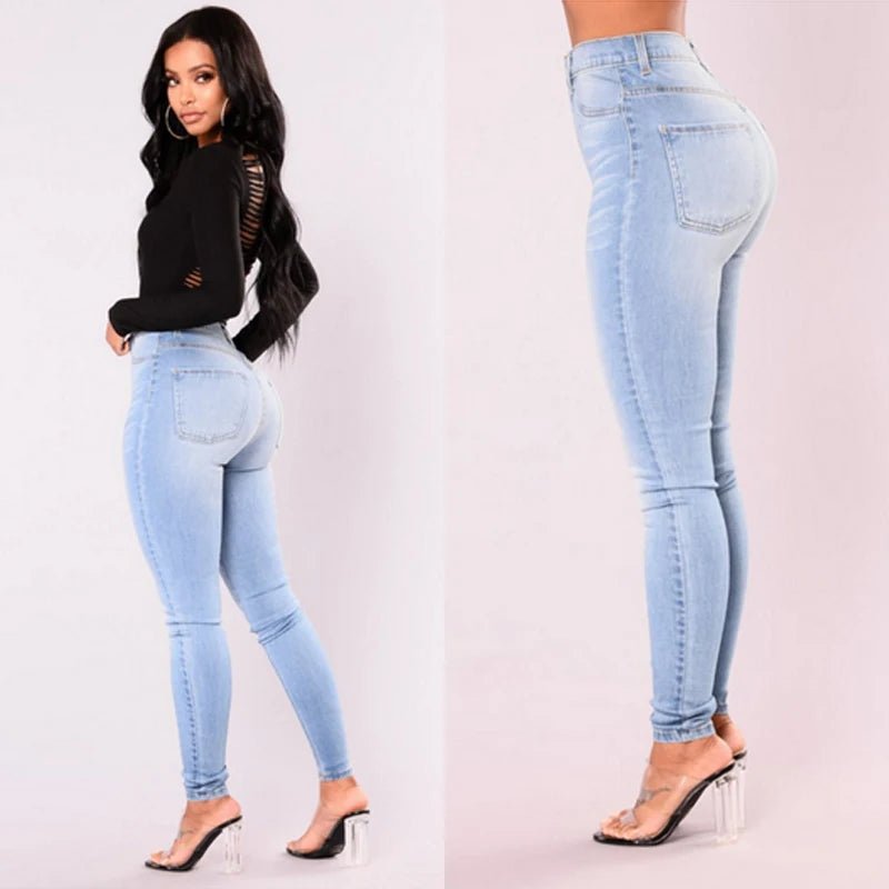 Sexy Jeans Women Denim Skinny Pants High Waist Stretch Lady Jeans Push Up Leggings Slim Pockets Button Pencil Jeans Women Pants - flohmarkt-deutschland.shop