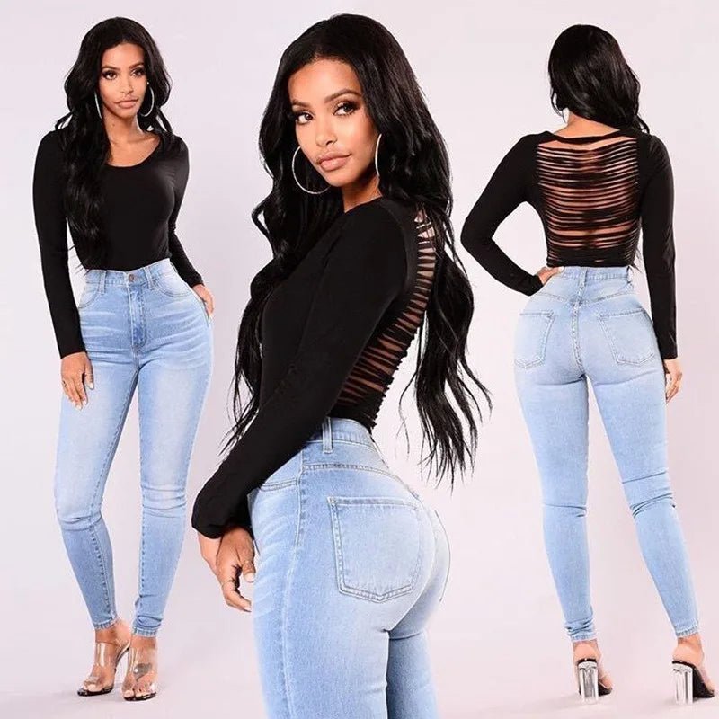 Sexy Jeans Women Denim Skinny Pants High Waist Stretch Lady Jeans Push Up Leggings Slim Pockets Button Pencil Jeans Women Pants - flohmarkt-deutschland.shop