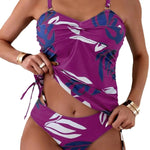Sexy Träger-Dreieckshöschen, Over-The-Bar-Weste, konservatives Farbblock-Design, grenzüberschreitendes Badeanzug-Set mit Ahornblatt-Aufdruck - flohmarkt-deutschland.shop