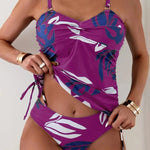 Sexy Träger-Dreieckshöschen, Over-The-Bar-Weste, konservatives Farbblock-Design, grenzüberschreitendes Badeanzug-Set mit Ahornblatt-Aufdruck - flohmarkt-deutschland.shop