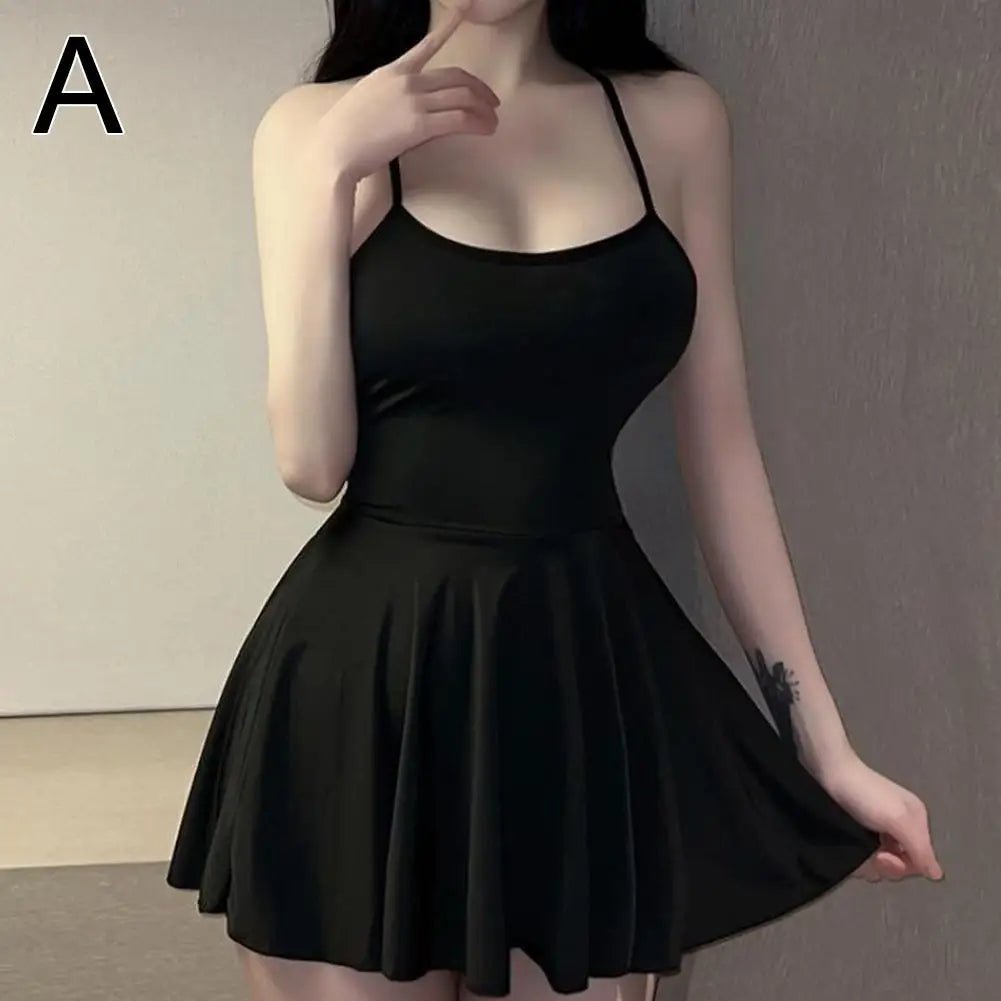 Sexy Women Pleated Micro MINI Dress Bandage Smooth Uniform Slip Mini Dress Night Club Outfits Allure Ruffled Dress Backless - flohmarkt-deutschland.shop