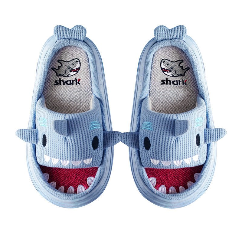 SharkLux Leinen Hausschuhe Unisex - Bequeme Atmungsaktive Innenhausschuhe Mit Rutschfester Sohle - flohmarkt-deutschland.shop