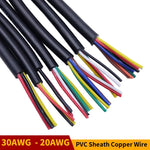 Sheathed Wire Cable 30 28 26 24 22 20 18 AWG Tinned Copper 2 3 4 5 6 7 8 10 Core Electronic Audio Wire For Automotive LED Lights - flohmarkt-deutschland.shop