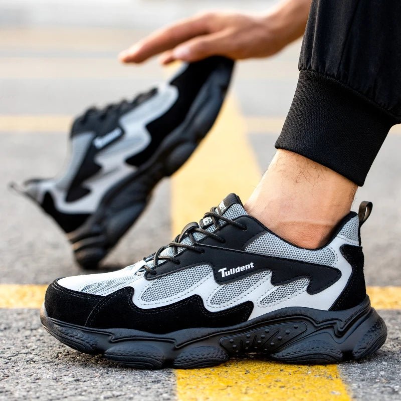 Sicherheit Arbeitsschuhe Männer Anti-Smashing Unzerstörbare Stahlkappe Pannensichere Schuhe Leichte Männliche Sofe Frauen Gemütliche Turnschuhe - flohmarkt-deutschland.shop