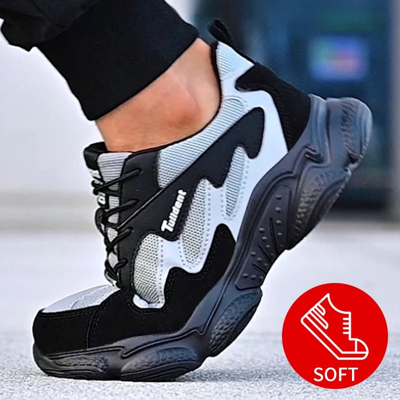 Sicherheit Arbeitsschuhe Männer Anti-Smashing Unzerstörbare Stahlkappe Pannensichere Schuhe Leichte Männliche Sofe Frauen Gemütliche Turnschuhe - flohmarkt-deutschland.shop