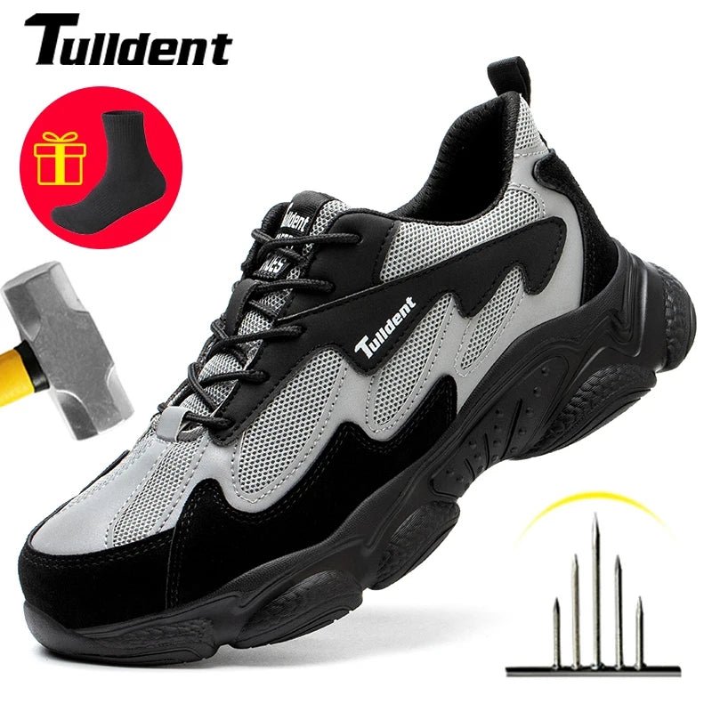 Sicherheit Arbeitsschuhe Männer Anti-Smashing Unzerstörbare Stahlkappe Pannensichere Schuhe Leichte Männliche Sofe Frauen Gemütliche Turnschuhe - flohmarkt-deutschland.shop