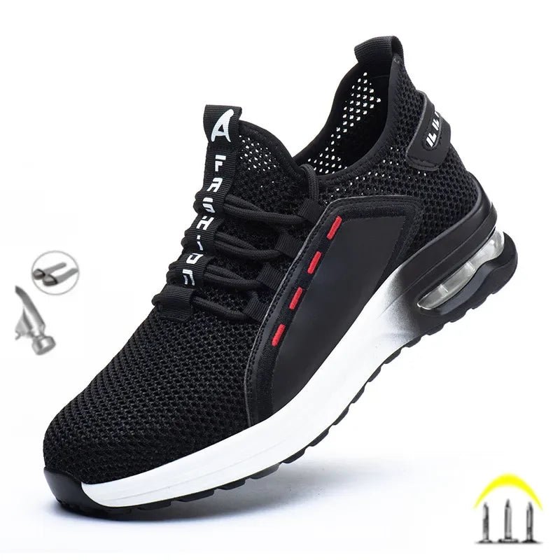 Sicherheits-Arbeitsschuhe mit Stahlkappe für Damen, unzerstörbar, Sicherheit, Tennis für Herren, Anti-Smash-Baustiefel, Eisen-Arbeitsschuhe - flohmarkt-deutschland.shop