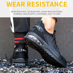 Sicherheits-Arbeitsschuhe mit Stahlkappe für Damen, unzerstörbar, Sicherheit, Tennis für Herren, Anti-Smash-Baustiefel, Eisen-Arbeitsschuhe - flohmarkt-deutschland.shop