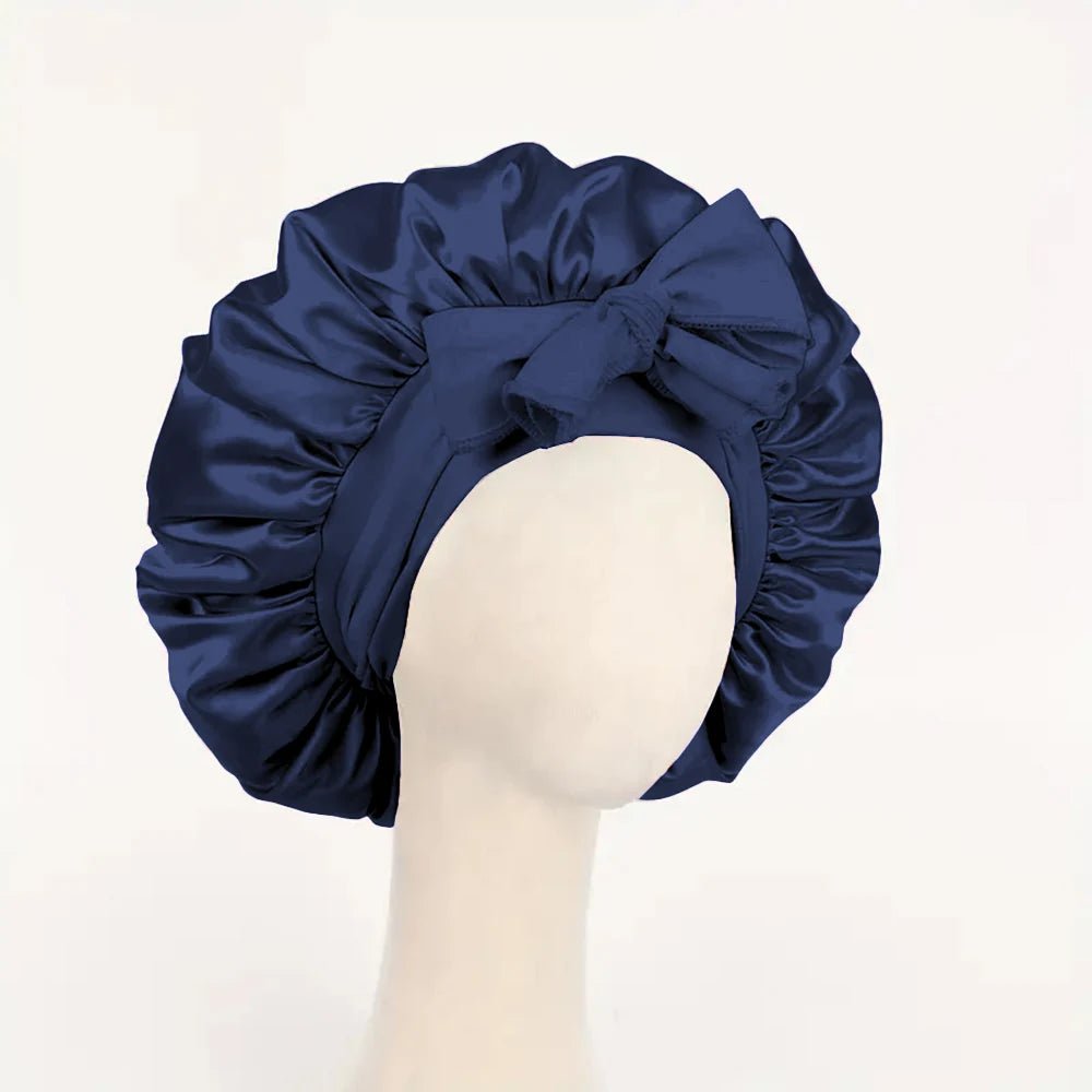 SilkDream Satin Schlafbonnet Verstellbares Bindeband - Schutz Der Haare Beim Schlafen Für Damen Und Herren - flohmarkt-deutschland.shop