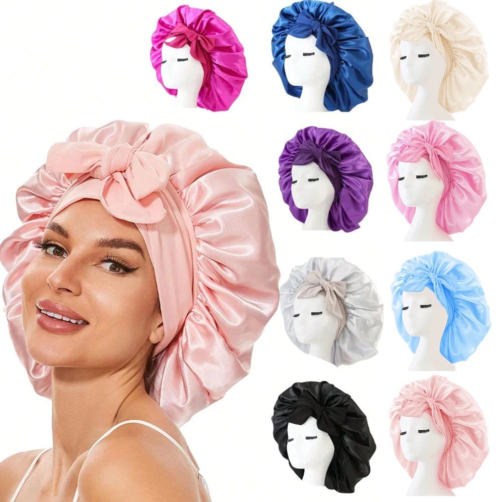 SilkDream Satin Schlafbonnet Verstellbares Bindeband - Schutz Der Haare Beim Schlafen Für Damen Und Herren - flohmarkt-deutschland.shop