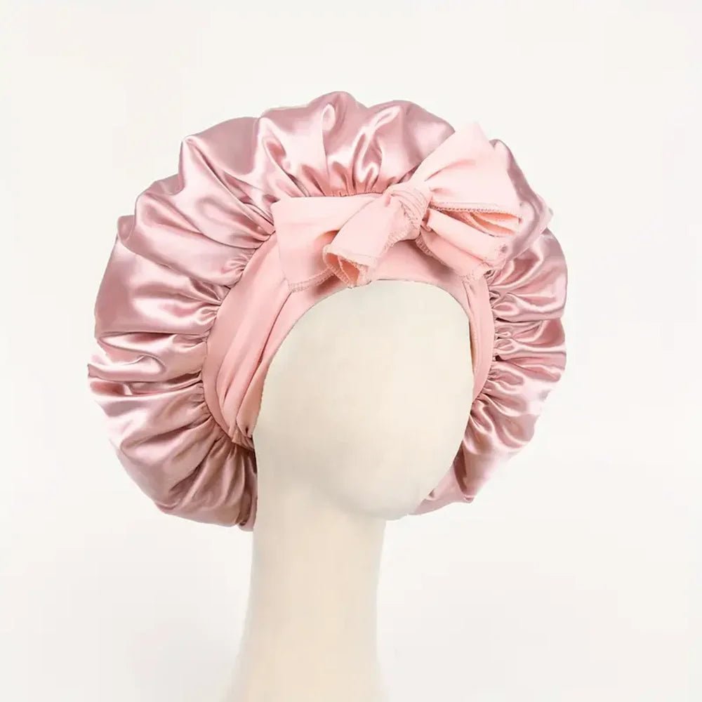 SilkDream Satin Schlafbonnet Verstellbares Bindeband - Schutz Der Haare Beim Schlafen Für Damen Und Herren - flohmarkt-deutschland.shop