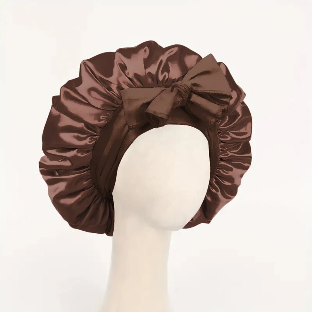 SilkDream Satin Schlafbonnet Verstellbares Bindeband - Schutz Der Haare Beim Schlafen Für Damen Und Herren - flohmarkt-deutschland.shop