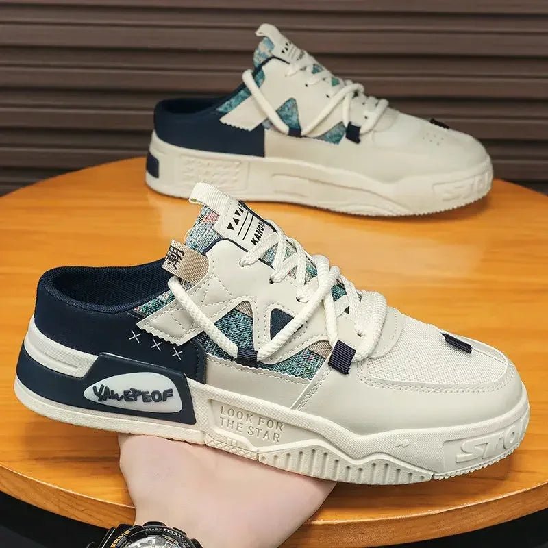 Slipper Herren Schuhe Sommer Dicke Sohle Atmungsaktive Bequeme Halbe Hausschuhe Outdoor Jugend Skateboard Schuhe Casual Sneakers für Männer - flohmarkt-deutschland.shop